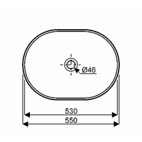 GEBERIT VARIFORM Oblongue Vasque à poser 55 x 40 cm - 500.774.01.2