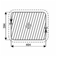 GEBERIT VARIFORM Rectangulaire Vasque à encaster par le dessous Blanc 58 x 49 cm - 500.764.01.2