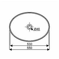 GEBERIT VARIFORM Oval Vasque à poser 55 x 40 cm - 500.771.01.2