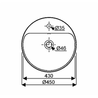 GEBERIT VARIFORM Rond Vasque à poser 45 x 45 cm - 500.769.01.2