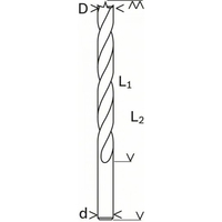 BOSCH  Mèches hélicoïdales à bois Standard - 14 x 96 x 151 mm, d 10 mm - 2608596311
