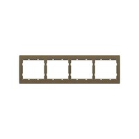 INGELEC Plaque interrupteur quadruple horizontale Cappuccino