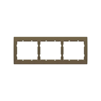 INGELEC Jade Plaque interrupteur triple horizontale Cappucino