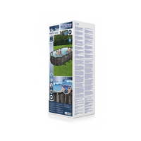 BESTWAY Piscine hors sol ovale Power Steel™ décor bois 610 x 366 x 122 cm - 5611R