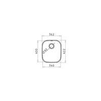 PYRAMIS Evier de cuisine Sous plan Iris (34X40) UM - 100094101