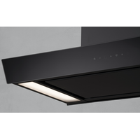 SILVERLINE Hotte ilot en noir et verre noir 90 cm - 4207.90BL