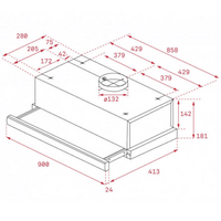 TEKA HOTTE EXTRACTIBLE 90CM AVEC DOUBLE MOTEUR TURBINE ET 2 VITESSES TL 9310 - 40474390