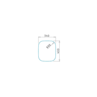 PYRAMIS Evier de cuisine Sous plan Iris (34X40) UM - 100094101