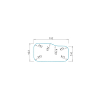 PYRAMIS Evier de cuisine sous plan Dione (84X46) 2B LH UM - 109400030