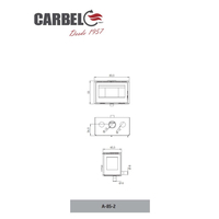 CARBEL Insert panoramique de 85 cm, 4 ventilateurs, 10.7 kW - A-85-2 THERMIC 3 VITRES