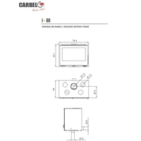 CARBEL Insert panoramique de 80 cm, 4 ventilateurs, 9.3 kW - I 80 THERMIC