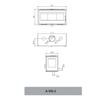 CARBEL Insert panoramique A-100-2 , 4 ventilateurs, 10.7 kW -  A-100-2 THERMIC 3 VITRES