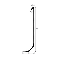 ROMUS Remontées PVC souple 100 X 5 mm Gris moyen galet 3ML - 2431