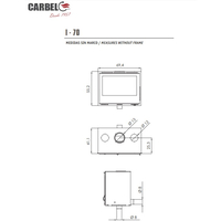 CARBEL Insert panoramique de 70 cm, 4 ventilateurs, 10.7 kW - I 70 THERMIC