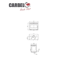 CARBEL Insert panoramique A-70-2 THERMIC , 4 ventilateurs, 9.3 kW - A-70-2 THERMIC 3 VITRES
