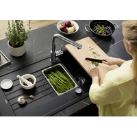 BLANCO Evier de cuisine 1 Bac et 1/2 avec édouttoir réversible Alumétalic ZIA 6 S - 514741