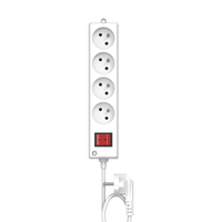 INGELEC Rallonge électrique Multiprise L3 4 postes Blanc - 1714/3