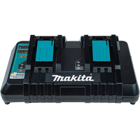 MAKITA Tondeuse à gazon sans fil + 2 batteries  18 V 5 Ah + chargeur DC18RD 2 voies - DLM382CM2