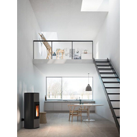 MCZ Poêle à granulés rond HALO AIR Black avec ventilation forcée