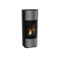 MCZ Poêle à granulés rond HALO AIR Black avec ventilation forcée