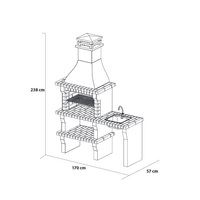 MOVELAR Barbecue Fixe d'extérieur Colorado - M00611