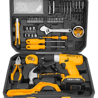 INGCO Coffret visseuse 12v + 127 outils et accessoires - HKTHP11281