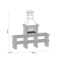 MOVELAR Barbecue Fixe d'extérieur Texas - M00613