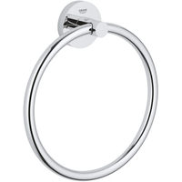 GROHE Essentials Métal 7.48-in. Anneau porte-serviette, Starlight Chrome - 40365001