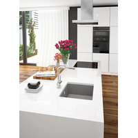 DEANTE Evier de cuisine sous plan Granite Noir Corda ZQA N10C 550x460 mm