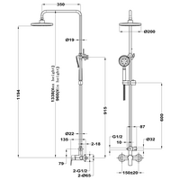 TEKA Colonne de douche MANACOR avec pommeau de douche rond - 842981200
