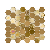 TOGAMA Mosaique hexagonale Sixties jaune moutarde dorée tomette 32x27 cm – Paquet 1 m2