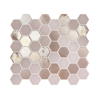 TOGAMA Mosaique hexagonale Sixties rose tomette 32x27 cm – Paquet 1 m2