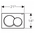 GEBERIT Plaque de commande WC ALPHA 01 CHROME BRILLANT - 115.035.21.1