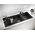 BLANCO Evier de cuisine ZIA 8 S Anthracite noir réversible avec 2 bacs et 1 égouttoir - 515605