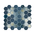 TOGAMA Mosaique hexagonale Sixties bleu tomette 32x27 cm – Paquet 1 m2