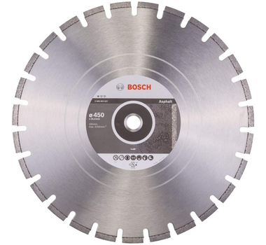 BOSCH  Disque à tronçonner diamanté Standard for Asphalt - 450 x 25,40 x 3,2 x 10 mm - 2608602627