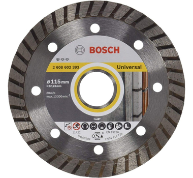 BOSCH  Disque à tronçonner diamanté Standard for Universal Turbo - 115 x 22,23 x 2 x 10 mm - 2608602393