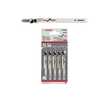 BOSCH  Lame de scie sauteuse T 101 B - Clean for Wood - Carte de 5pcs  -2608630030