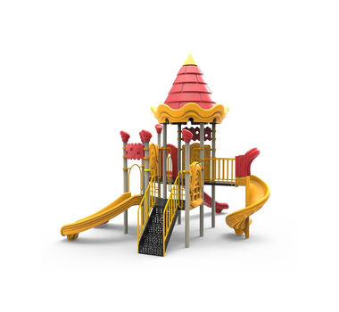 AIRE DE JEUX CHATEAU ROUGE POUR JARDIN- ENFANTS DE 3 A 14 ANS