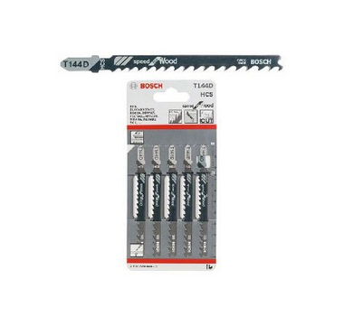 BOSCH  Lames de scie sauteuse T 144 D - Speed for Wood - Carte de 5pcs  -2608630040