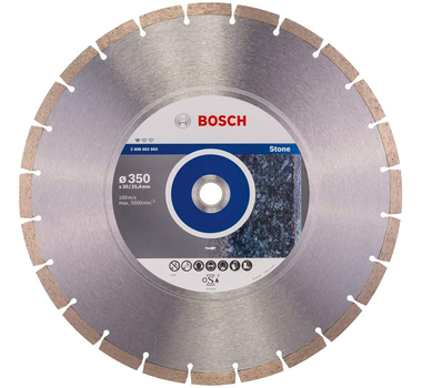 BOSCH  Disque à tronçonner diamanté Standard for Stone - 350 x 20,00+25,40 x 3,1 x 10 mm - 2608602603