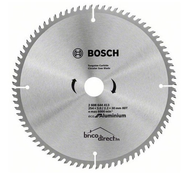 BOSCH Lame de scie circulaire 254x3.0/2.2x30 80T Eco for Alu  -2608644413