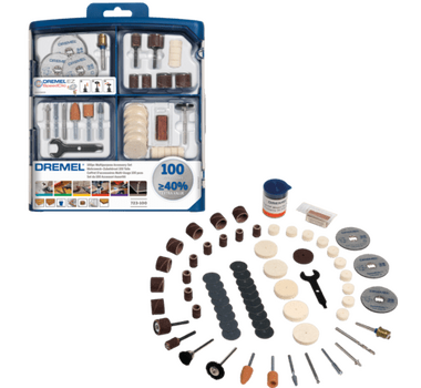 DREMEL COFFRET D'ACCESSOIRES - 100 PIÈCES - 2615S723JA