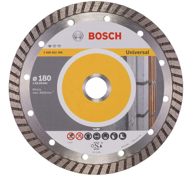 BOSCH  Disque à tronçonner diamanté Standard for Universal Turbo - 180 x 22,23 x 2,5 x 10 mm - 2608602396