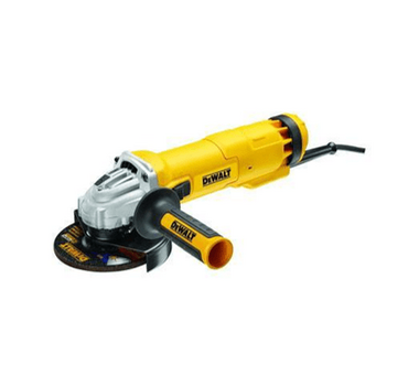 DEWALT MEULEUSE 125MM 1400W INTERRUPTEUR À GLISSIÈRE SYSTÈME ANTI-REDÉMARRAGE