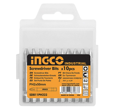 INGCO SET DE 10 EMBOUTS PH2 - SDB11PH223