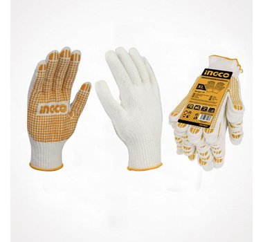 INGCO GANTS TRICOTÉS AVEC POINTS EN PVC  XL IDÉAL - HGVK05