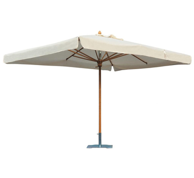 PARASOL CARRE EN TOILE ACRYLIQUE 2x2 M AVEC ARMATURE EN BOIS