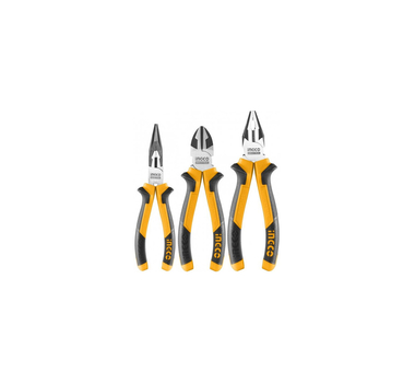 INGCO SET DE 3 PINCES UNIVERSELLE +DIAGONALE +BEC LONG - HKPS28318