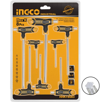 INGCO 8 PCS T-HANDLE TORX WRENCH SET - HHKT8083